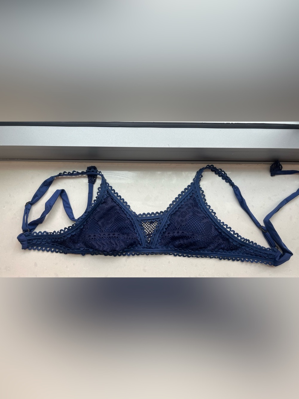 BECCA swim crochet bikini top